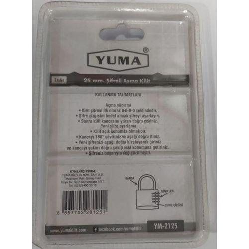 YM-2125 Şifreli Asma Kilit 25 mm – Yuma Kilit