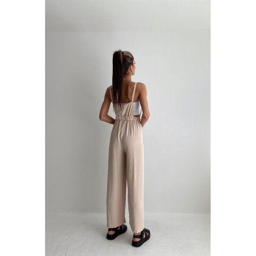 7023 Askılı Bahçıvan Tulum - Bej