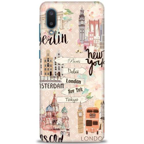 Samsung Galaxy A02 Kılıf HD Baskılı Kılıf - Berlin Set + Tam Ekran Koruyucu