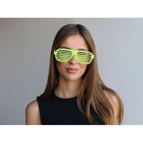 Neon Fosforlu Panjur Gözlük 12 Adet – 80’ler 90’lar Parti Stili