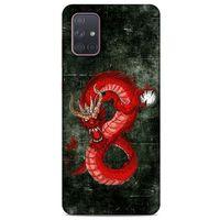 Samsung Galaxy A71 Kılıf Dragons (23) Ultra Koruma Kılıfı Tatoo Kırmızı Ejderha