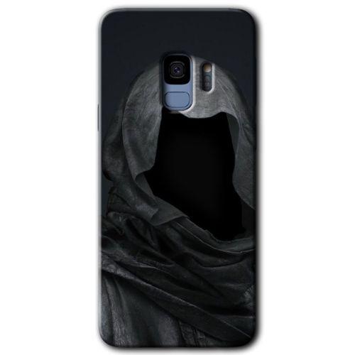MRCİLETİSİM MRCİLETİSİM Samsung Galaxy S9 Kılıf HD Desen Baskılı Arka Kapak + Temperli Cam - Death