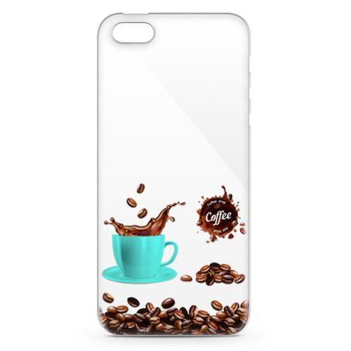 Apple iPhone SE Kılıf Coffe Time Arka Kapak Koruma Desenli Full Koruyucu