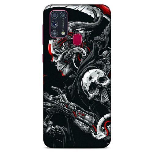 Samsung Galaxy M31 Uyumlu Kılıf Motorsiklet (23) Ultra Koruma Kılıfı Kurukafa
