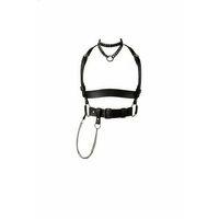 Siyah Kadın Kemer Zincir Detaylı Deri Vücut Aksesuarı - Brf1266