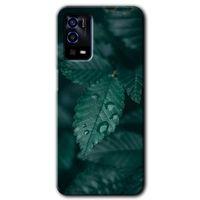 Oppo A55 Kılıf HD Desen Baskılı Arka Kapak + Temperli Cam - Yağmurlu Yaprak