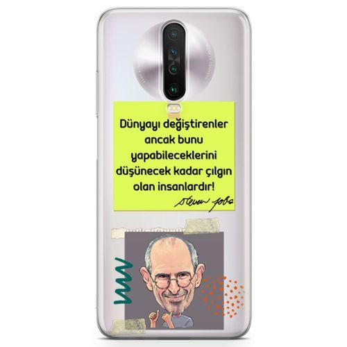 Xiaomi Redmi K30 Kılıf Caps Steve Jobs Arka Kapak Koruma Desenli Full Koruyucu