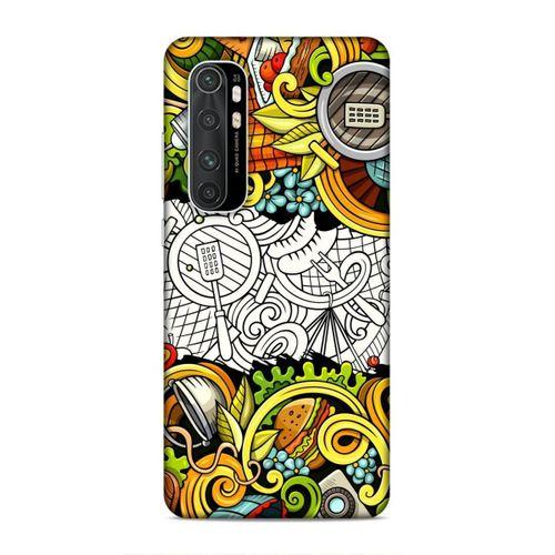 Xiaomi Mi Note 10 Lite Kılıf Piknik Doodle Arka Kapak Silikon Koruma Full Koruyucu