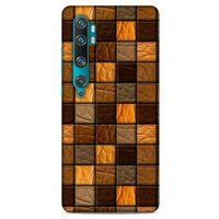Xiaomi Mi Cc9 Pro Kılıf Patchwork (32) Soft Silikon Kılıf Turuncu Kahve