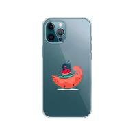 iPhone 12 Pro Sörfçü Karpuz Desenli Premium Şeffaf Silikon Kılıf