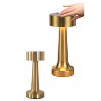 Altın Rengi Masa Ve Gece Lambası Dokunmatik Şarjlı Masa Lambası