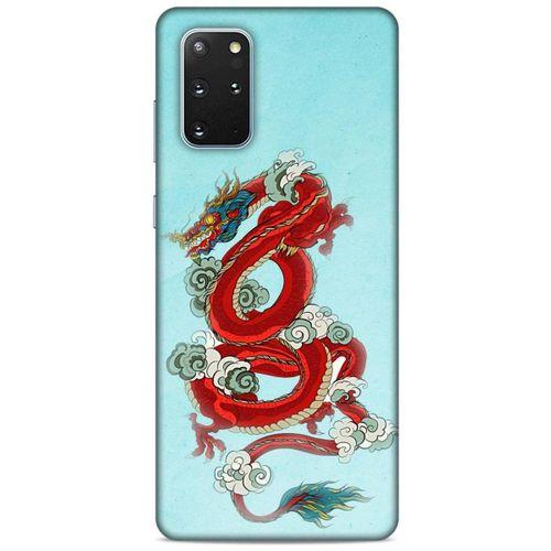 Samsung Galaxy S20 Plus Kılıf Dragons (22) Tam Koruma Kılıfı Ejderha Dövme Kırmızı