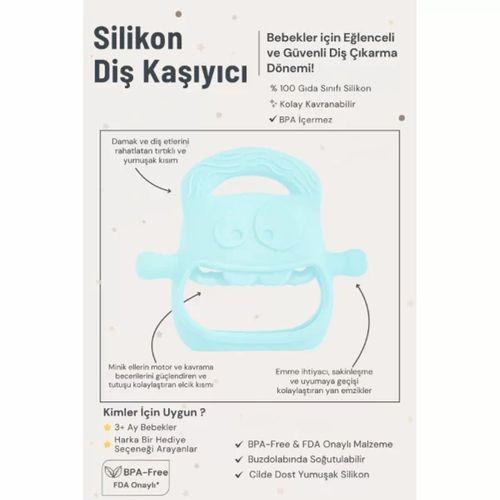 Mavi Bebek Silikon Diş Kaşıyıcı
