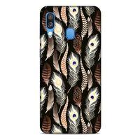 Samsung Galaxy A40 Kılıf Desenli Özel Seri Tüyler (8) Baskılı Kılıf