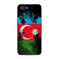 Realme C2 Uyumlu Kılıf Azarbaijan (34) Slim Armor Kılıf Bayrak