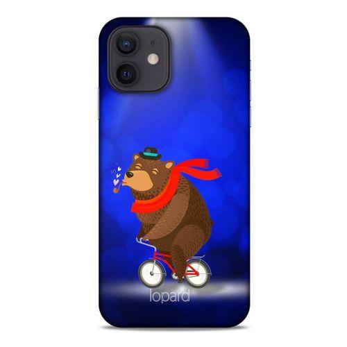 Apple iPhone 12 Kılıf FunnyMaX (43) Thin Fit Kılıf Lacivert Ayılı