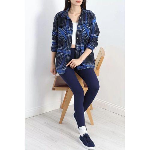 pilelistore Çift Cep Oduncu Gömlek Sakssiyah