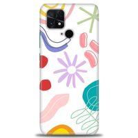 Xiaomi Poco C40 Kılıf HD Baskılı Kılıf - Çiçek Yıldız + Tam Ekran Koruyucu