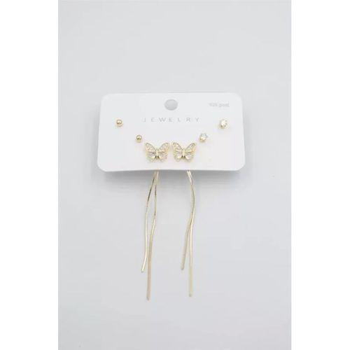 Çoklu Set Küpe - Altın