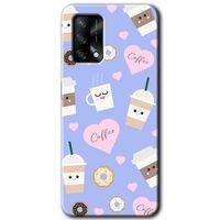 OPPO Oppo A54 Kılıf HD Desen Baskılı Arka Kapak + Temperli Cam - Coffee Cake