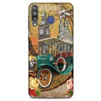 Retro (37) Desen Silicone Cover Renkli Samsung Galaxy M30 Kılıf