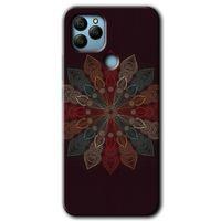 General Mobile GM 21 HD Baskılı Kılıf + 9D Tam Ekran Koruyucu - Mandala Flower Wal