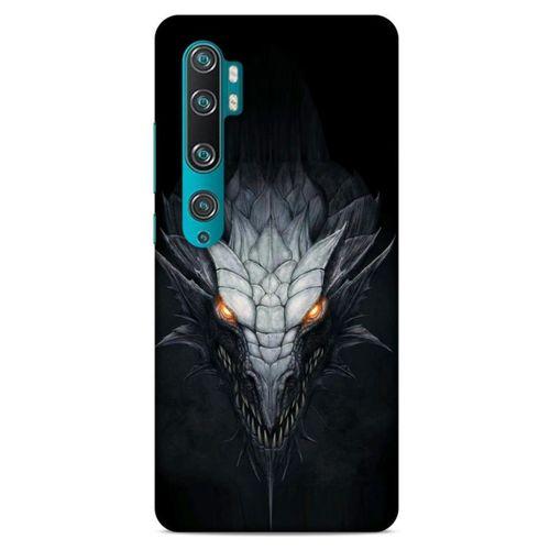 Xiaomi Mi Note 10 Kılıf Dragons (13) Silikon Kap Gri Ejderha