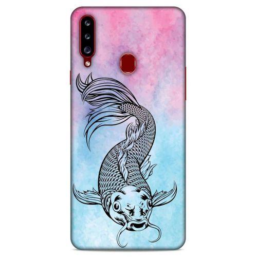 Lopard Samsung Galaxy A20s Uyumlu Kılıf Tattoo's (31) TPU Kılıf Balık Dövmesi