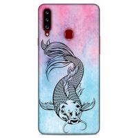 Lopard Samsung Galaxy A20s Uyumlu Kılıf Tattoo's (31) TPU Kılıf Balık Dövmesi