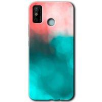 Tecno Spark 6 Go Kılıf HD Desen Baskılı Arka Kapak+Temperli Cam - Flu Işık