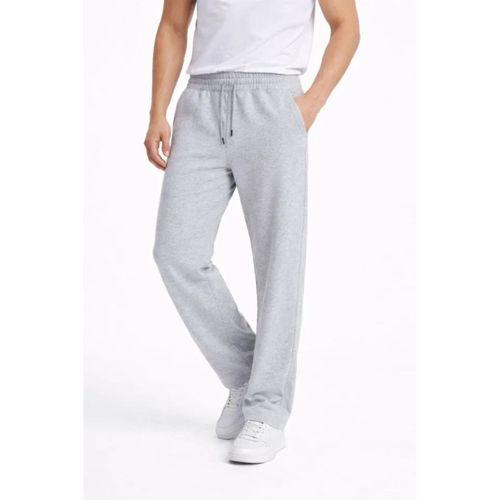 Erkek Düz Paça Beli Lastikli İpli Günlük Spor Eşofman Altı Rahat Fit - Gri