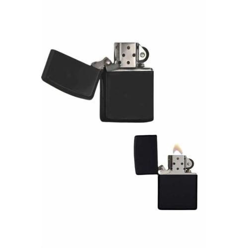 Çakmak Parlak Siyah Benzinli Çakmak Cep Boy Doldurulabilir