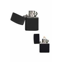 Çakmak Parlak Siyah Benzinli Çakmak Cep Boy Doldurulabilir