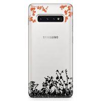 Samsung Galaxy S10 Plus Kılıf Ot Bahçesi Arka Kapak Koruma Desenli Full Koruyucu