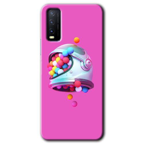 Vivo Y20 Kılıf HD Desen Baskılı Arka Kapak - Uzay Başlığı