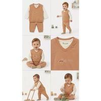 6/24 Ay Yelekli Badyli 3 Parça Bebek Takımı