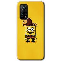 Xiaomi Mi 10T Pro Kılıf HD Desen Baskılı Arka Kapak - Sünger Bob + Kırılmaz Cam