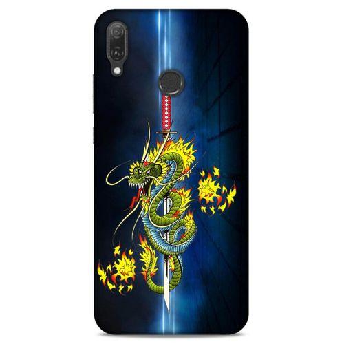 Lopard Huawei Y9 2019 Uyumlu Kılıf Tattoo's (2) Kabı Ejderha Dövmesi
