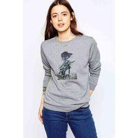 Shen Ji Chapter Baskılı Gri Kadın Sweatshirt