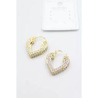 Taşlı Küpe - Altın