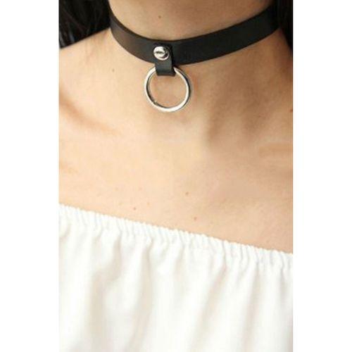 Halkalı Şık Deri Choker Tasma - APFT253