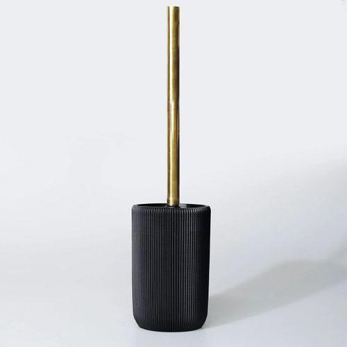 By Selim Lydia Siyah 5 Parça Polyester Banyo Seti