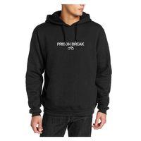 Prison Break Baskılı Siyah Erkek Kapşonlu Sweatshirt