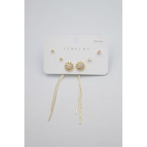 Çoklu Set Küpe - Altın