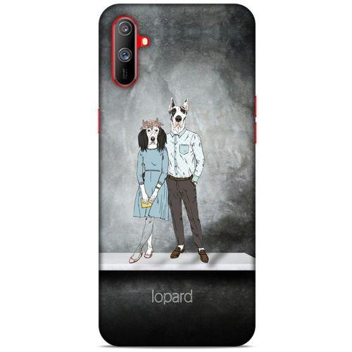 Oppo Realme C3 Kılıf FunnyMaX (46) Core Armor Kılıf Antrasit Köpek