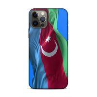 Apple iPhone 12 Pro Uyumlu Kılıf Azarbaijan (6) Silikon Kılıf Dalgalanan Bayrak