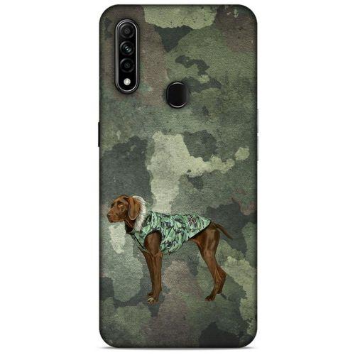 Oppo A31 Kılıf Köpek Kıyafetleri (49) Ultra Silikon Kılıf Kamuflaj Mont