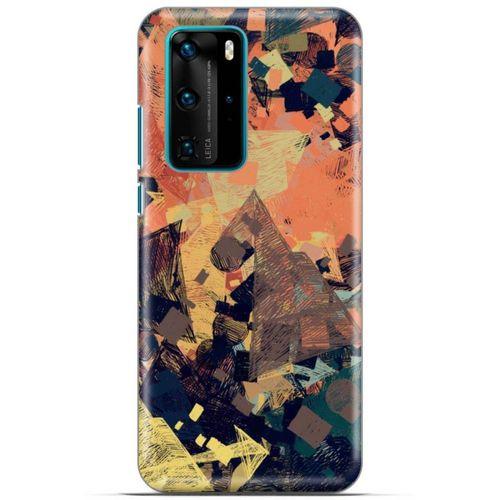 Lopard Huawei P40 Pro Uyumlu Kılıf Soyut Sanat (35) Baskılı Fit Design Kılıf
