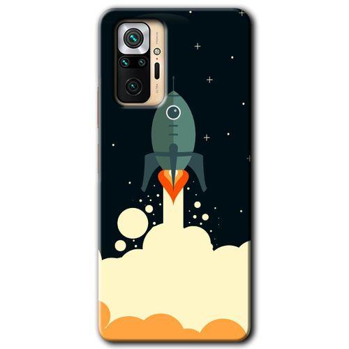 Redmi Note 10 Pro Kılıf HD Desen Baskılı Arka Kapak - Space Smoke