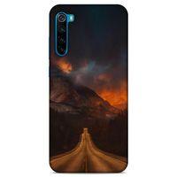 Lopard Xiaomi Redmi Note 8T Uyumlu Kılıf Gece'S (47) Crystal Flex Kılıf Kızıl Yol